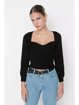 Лонгслив trendyol, черный