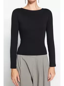 Лонгслив trendyol, черный