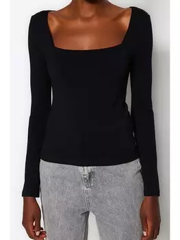 Лонгслив trendyol, черный