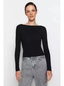 Лонгслив trendyol, черный