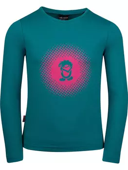 Лонгслив Trollkids Pointillism, бирюзовый