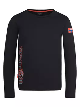 Лонгслив Trollkids Stavanger, черный