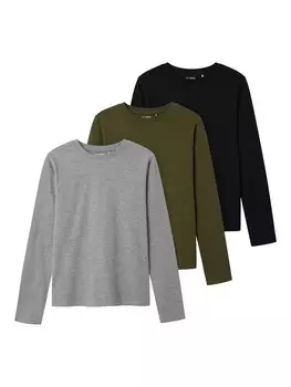 Лонгслив TWO SOON Shirt, цвет grey/khaki/black