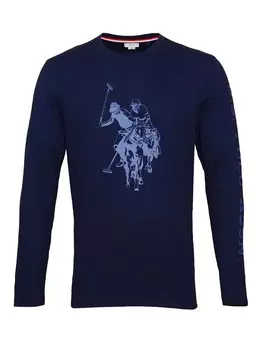 Лонгслив U.S. POLO ASSN. Shirt, синий/светло-синий