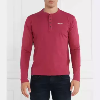 Лонгслив Уилтшир стандартного кроя. Pepe Jeans London, бургунди