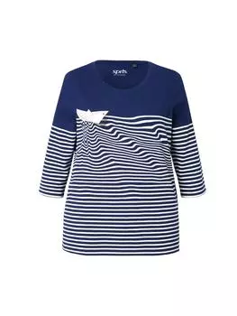 Лонгслив Ulla Popken, цвет dunkelindigo