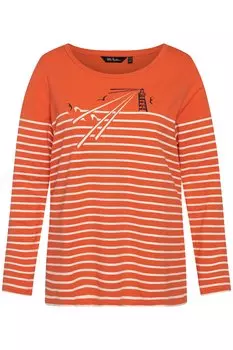 Лонгслив Ulla Popken, цвет korallenrot