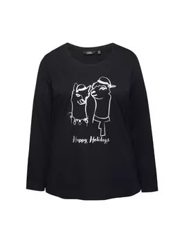 Лонгслив Ulla Popken Longsleeve, черный