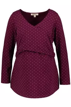 Лонгслив Ulla Popken Shirt, цвет berry