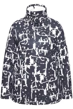 Лонгслив Ulla Popken Shirt, пятнистый черный