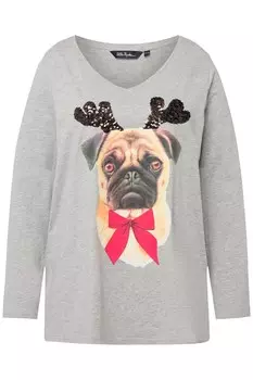 Лонгслив Ulla Popken, светло-серый