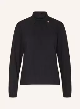 Лонгслив уллим с рюшами maloja, черный