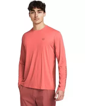 Лонгслив Under Armour Iso-Chill Shorebreak Long Sleeve, цвет Coho/Coho/Sedona Red