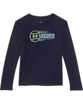 Лонгслив Under Armour Kids Ua Tech Baseball Long Sleeve Tee, цвет Midnight Navy