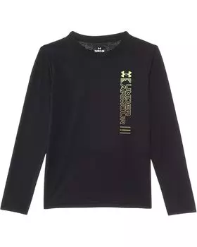 Лонгслив Under Armour Kids Ua Vertical Logo Long Sleeve Tee, черный
