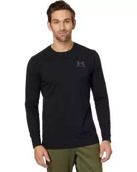 Лонгслив Under Armour Sportstyle Left Chest Long Sleeve, черный