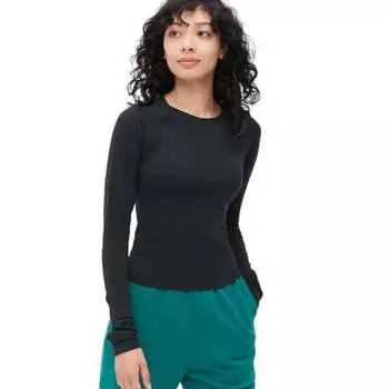 Лонгслив Uniqlo AIRism Fitted, черный