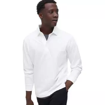 Лонгслив Uniqlo AIRism Polo, белый