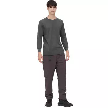 Лонгслив Uniqlo Heattech Extra Warm Cotton Waffle, темно-серый