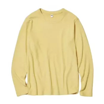 Лонгслив Uniqlo Heattech Heattech Ultra, желтый