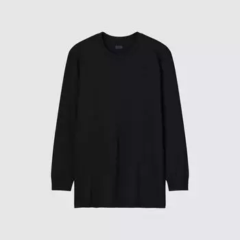 Лонгслив Uniqlo Heattech с круглым вырезом, черный