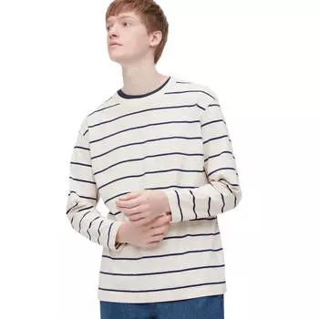 Лонгслив Uniqlo Long Sleeved T-Shirt, белый