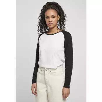Лонгслив Urban Classics Contrast Raglan, белый