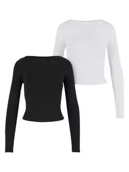 Лонгслив Urban Classics, цвет black+white