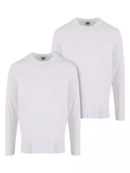 Лонгслив Urban Classics Longsleeves, цвет white+white