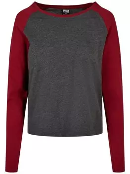 Лонгслив Urban Classics s, цвет charcoal/burgundy