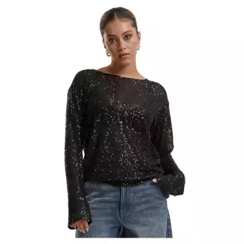Лонгслив Urban Classics Sequins, черный