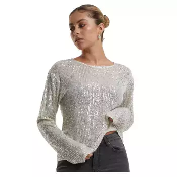 Лонгслив Urban Classics Sequins, серый