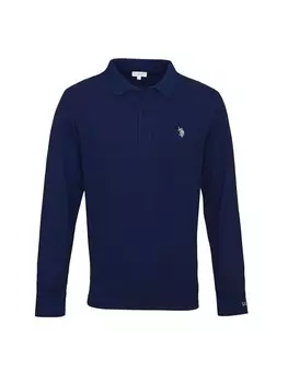 Лонгслив US Polo Assn Poloshirt, темно-синий