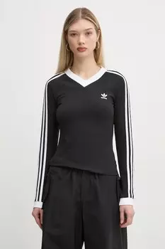 Лонгслив V-образный вырез LS Adidas Originals, черный