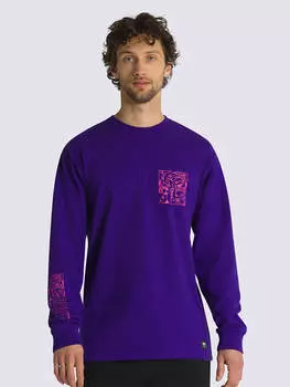 Лонгслив Vans, цвет lila/pink