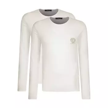 Лонгслив Versace 2-pack slim fit, белый