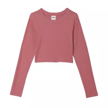 Лонгслив Victoria's Secret Pink Crop, розовый