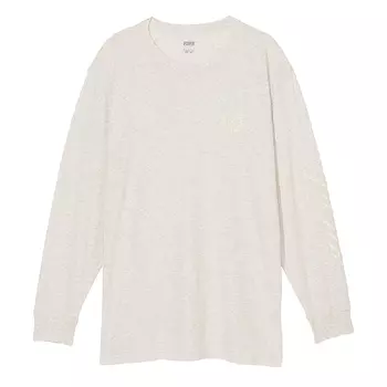 Лонгслив Victoria's Secret Pink Oversized Campus, светло-бежевый