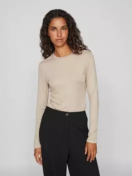 Лонгслив Vila, бежевый