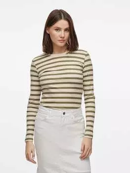 Лонгслив Vila, цвет beige/khaki
