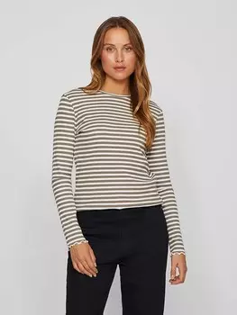 Лонгслив Vila, цвет taupe/wei