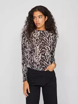 Лонгслив Vila Longsleeve, цвет Creme/Schwarz