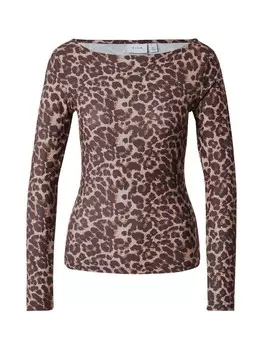 Лонгслив VILA Shirt VILeoa, цвет beige/dark beige