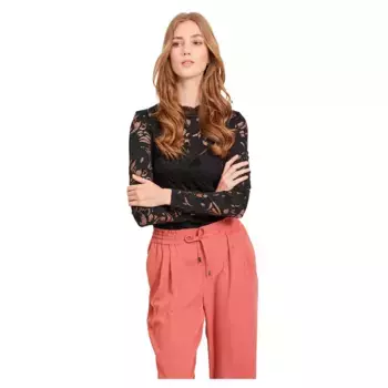 Лонгслив Vila Stasia Lace, черный