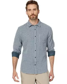 Лонгслив Vince Mojave Plaid, цвет Deep Indigo/Optic White