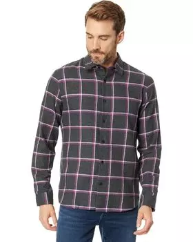 Лонгслив Vince Skipton Plaid, цвет Heather Black/Purple Stone