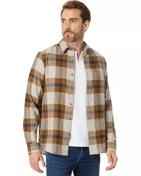 Лонгслив Vince Yorkshire Plaid, цвет Slate Brown/Nightshade