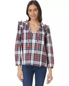 Лонгслив Vineyard Vines Long, цвет B Plaid - White Cap