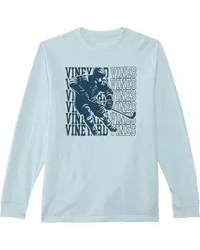 Лонгслив Vineyard Vines Vv Hockey Player Long Sleeve Tee, цвет Pale Sky