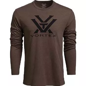 Лонгслив Vortex Optics Core Logo, темно-коричневый